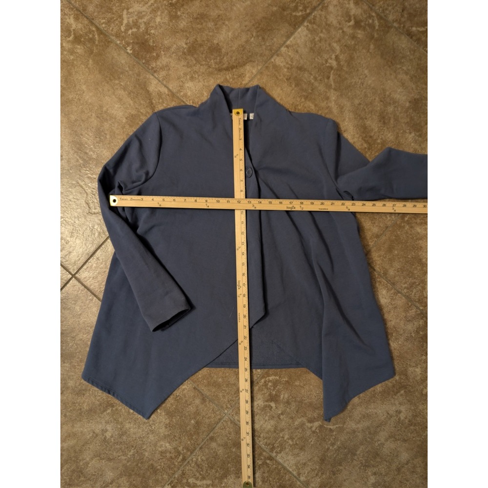 Denim & Co.‎ Wrap Front Cardigan with Single Button Closure- Size M Cotton blend - Picture 5 of 9